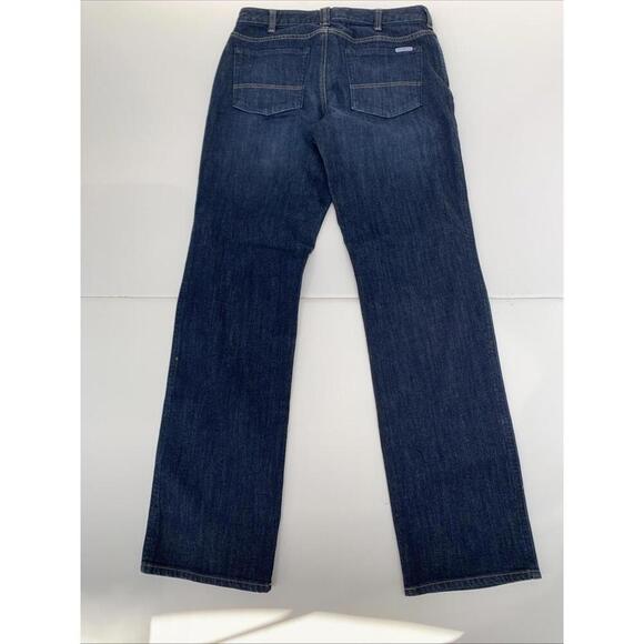 Carhartt Womens Sz 8 Tall Rugged Flex Relaxed Fit Jeans Stretch Blue - Picture 2 of 9